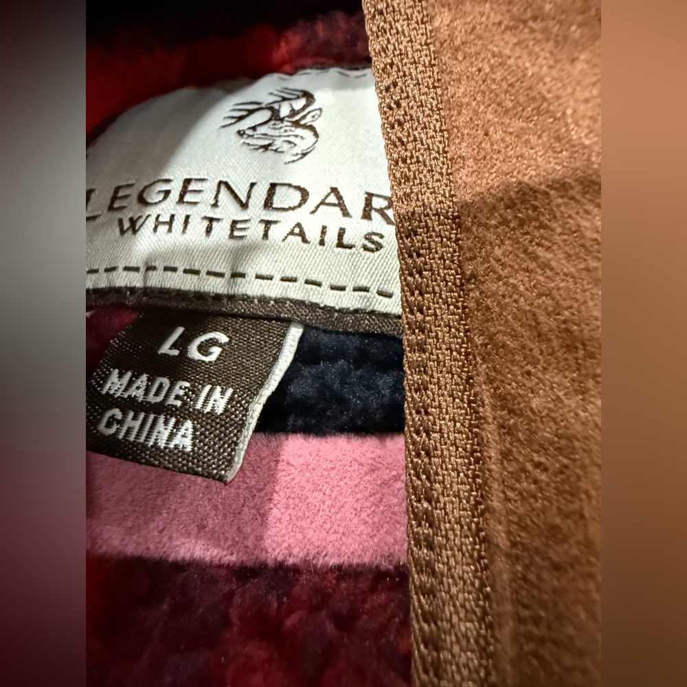 Women's Legendary Whitetails Fuzzy Hide Fleece Pullover L - Picture 4 of 9
